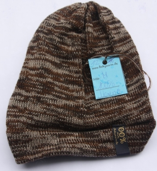 Beanie Braun meliert