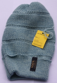 Beanie hellblau weiß meliert
