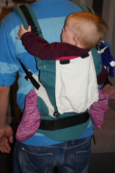 Babypuksack rosa pink weiß meliert