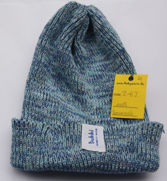 Beanie Blau melliert