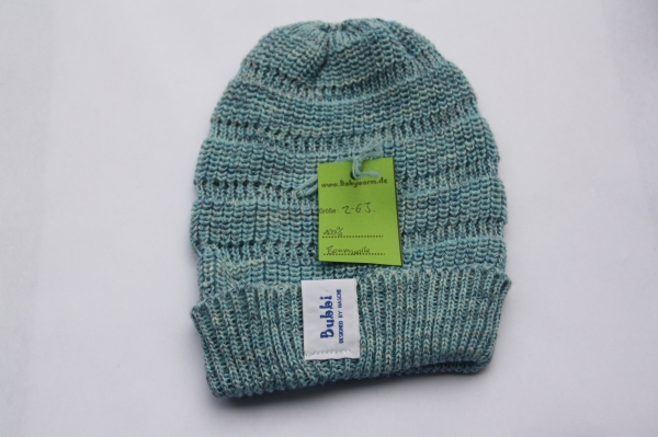 Beanie hellblau melliert