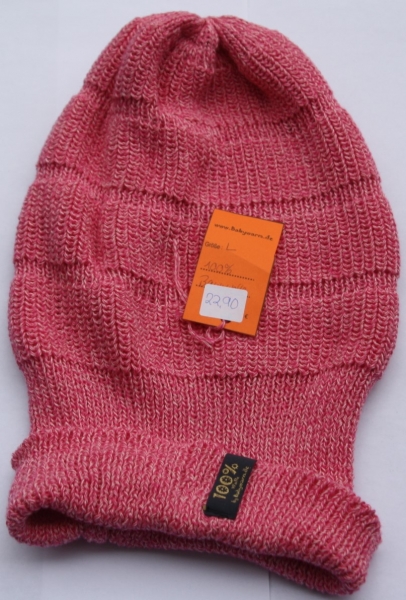 Beanie rot weiß meliert